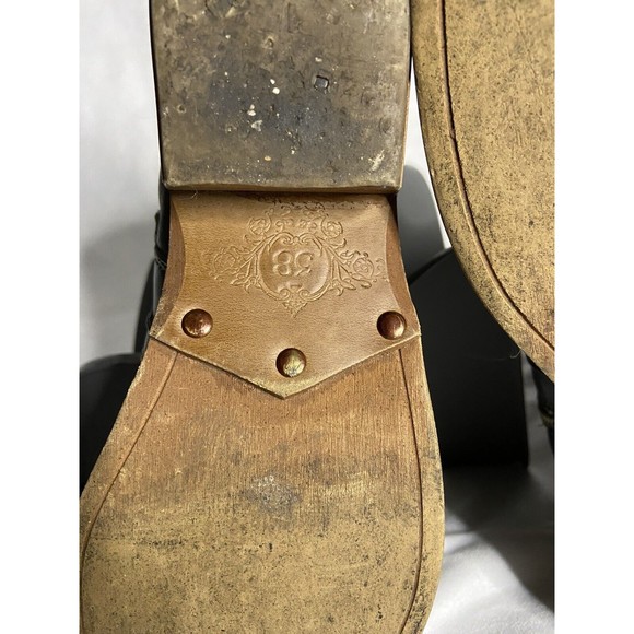 TAOS Women’s Brown Leather Embroidered privilege EU 38 Western Boots - Picture 6 of 10